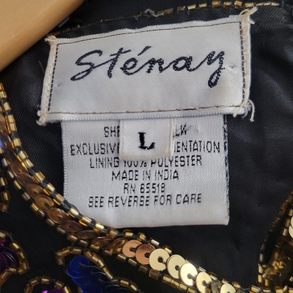 Stenay Vintage Silk Dress Size Large - Picture 4 of 9